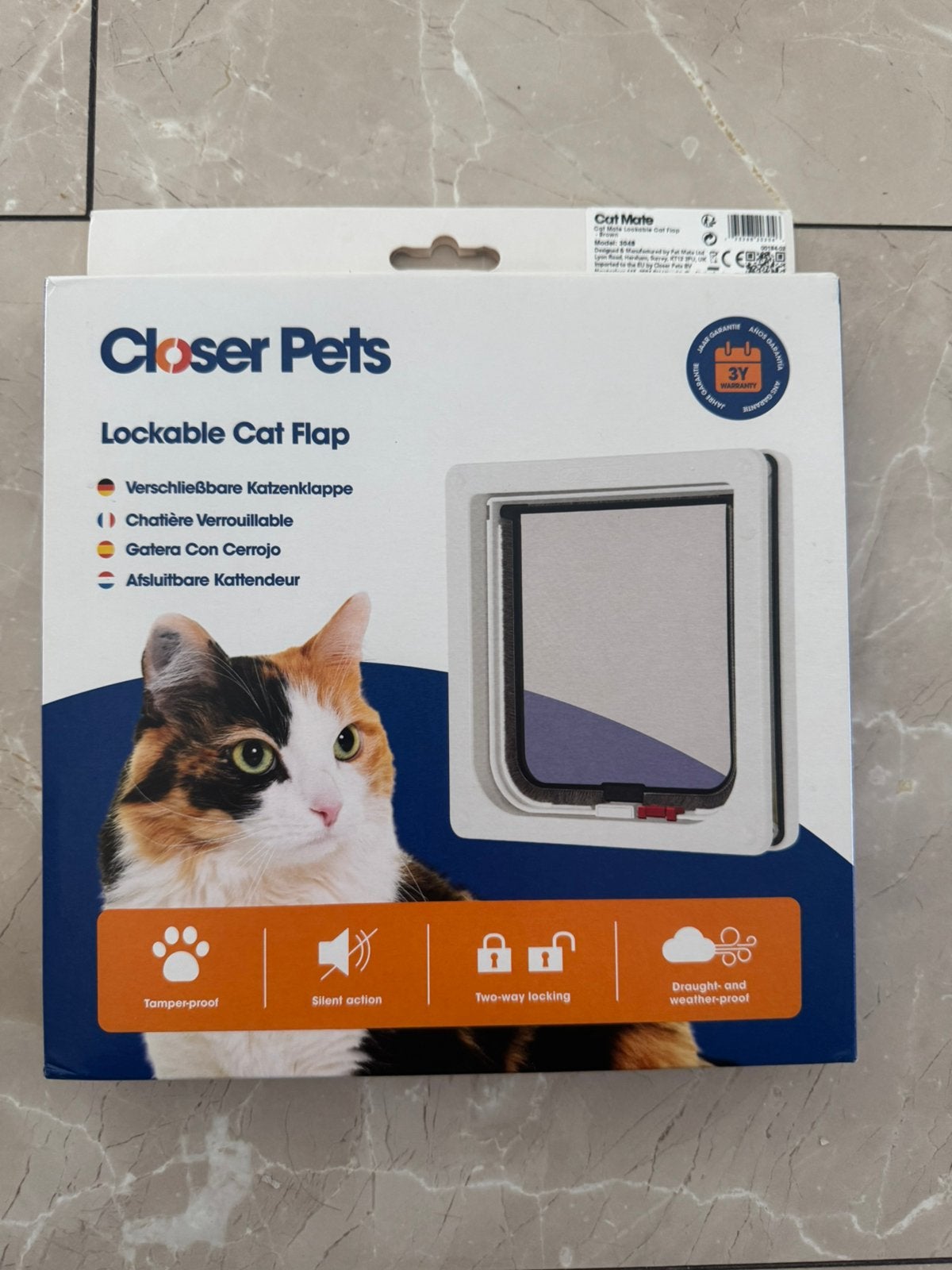 Closer Pets kattenluik 304W wit – afsluitbaar – nieuw, Dieren en Toebehoren, Katten-accessoires, Ophalen of Verzenden, Nieuw