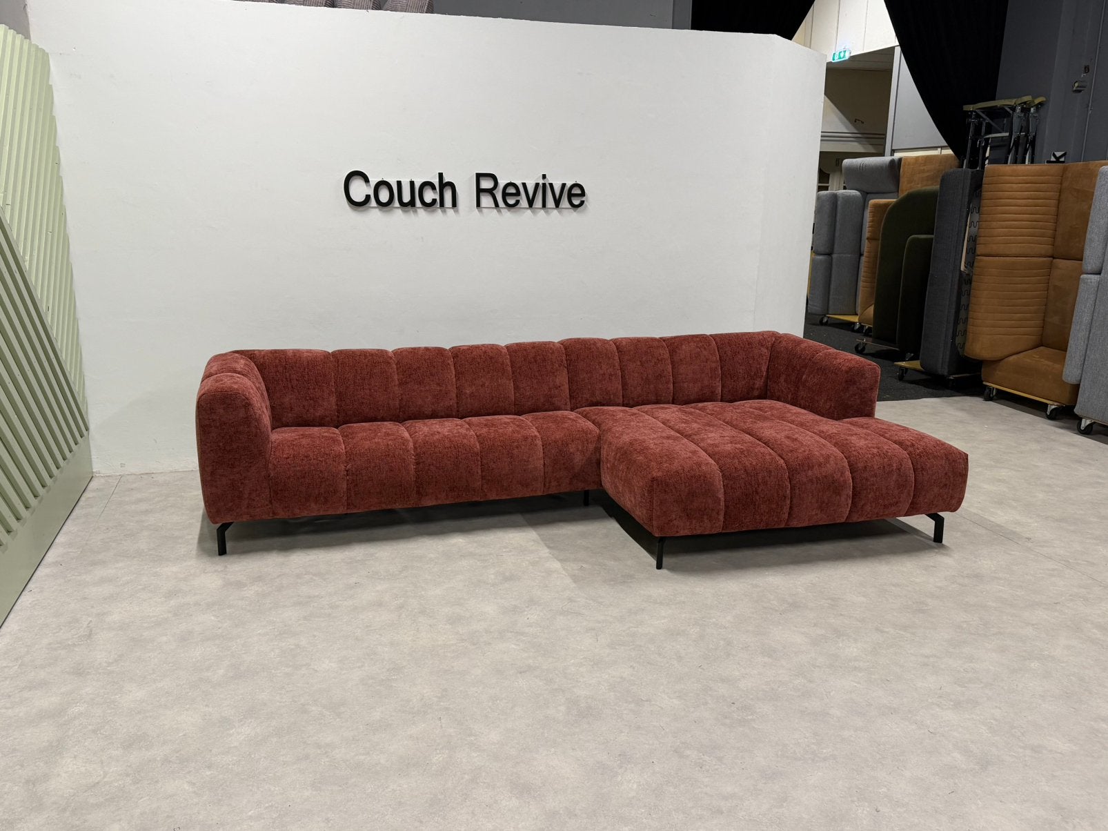 Design Hoekbank rood 325 x 160 | GRATIS LEVERING