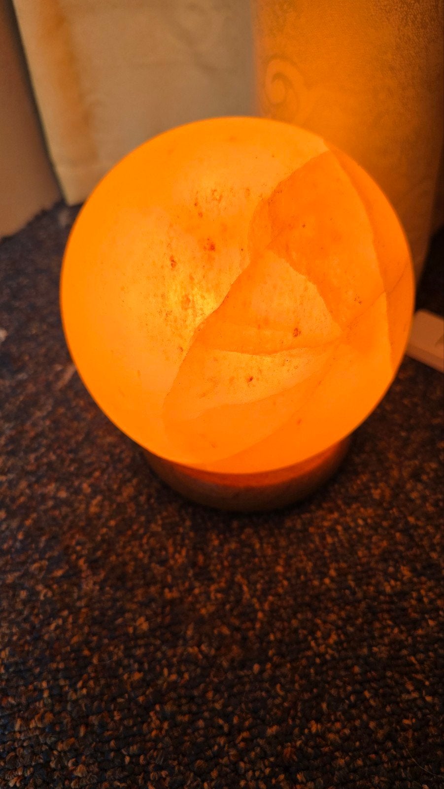 Zoutlamp rond, Ophalen
