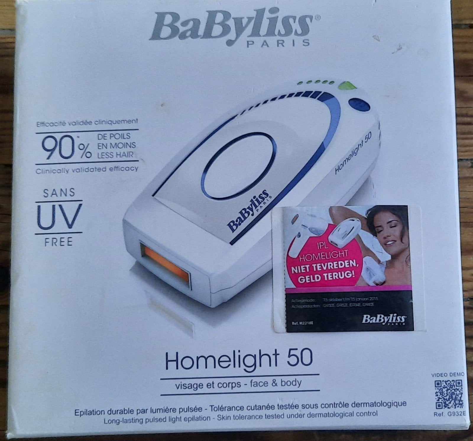 BaByliss Homelight 50 IPL ontharingsapparaat, Ophalen of Verzenden, Nieuw, Scheren en Epileren