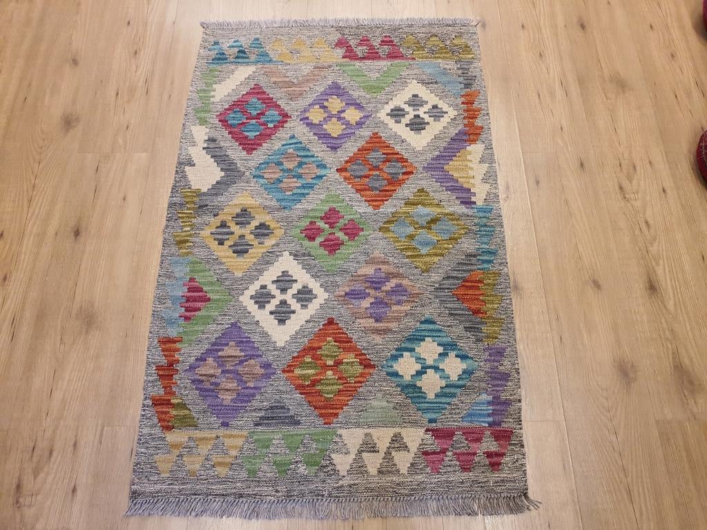 Prachtige handgeweven oosterse kelim 128x82, Info@SlatsAntiek.nl, 100 tot 150 cm, Vof Slats Antiek, Kelim