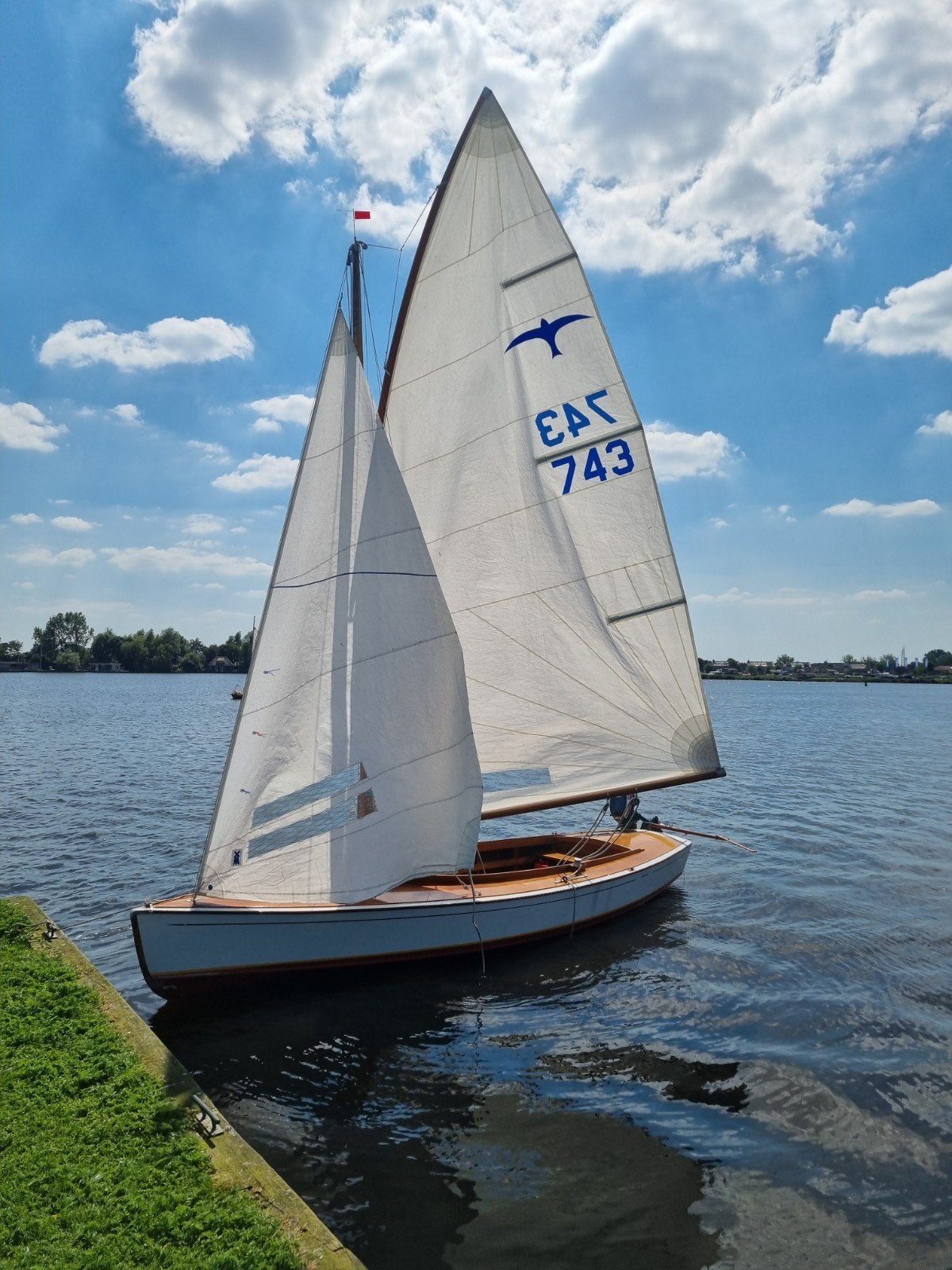 Houten valk met Yamaha buitenboordmotor, Watersport en Boten, Gebruikt, Minder dan 5 pk, Ophalen of Verzenden, Buitenboordmotor