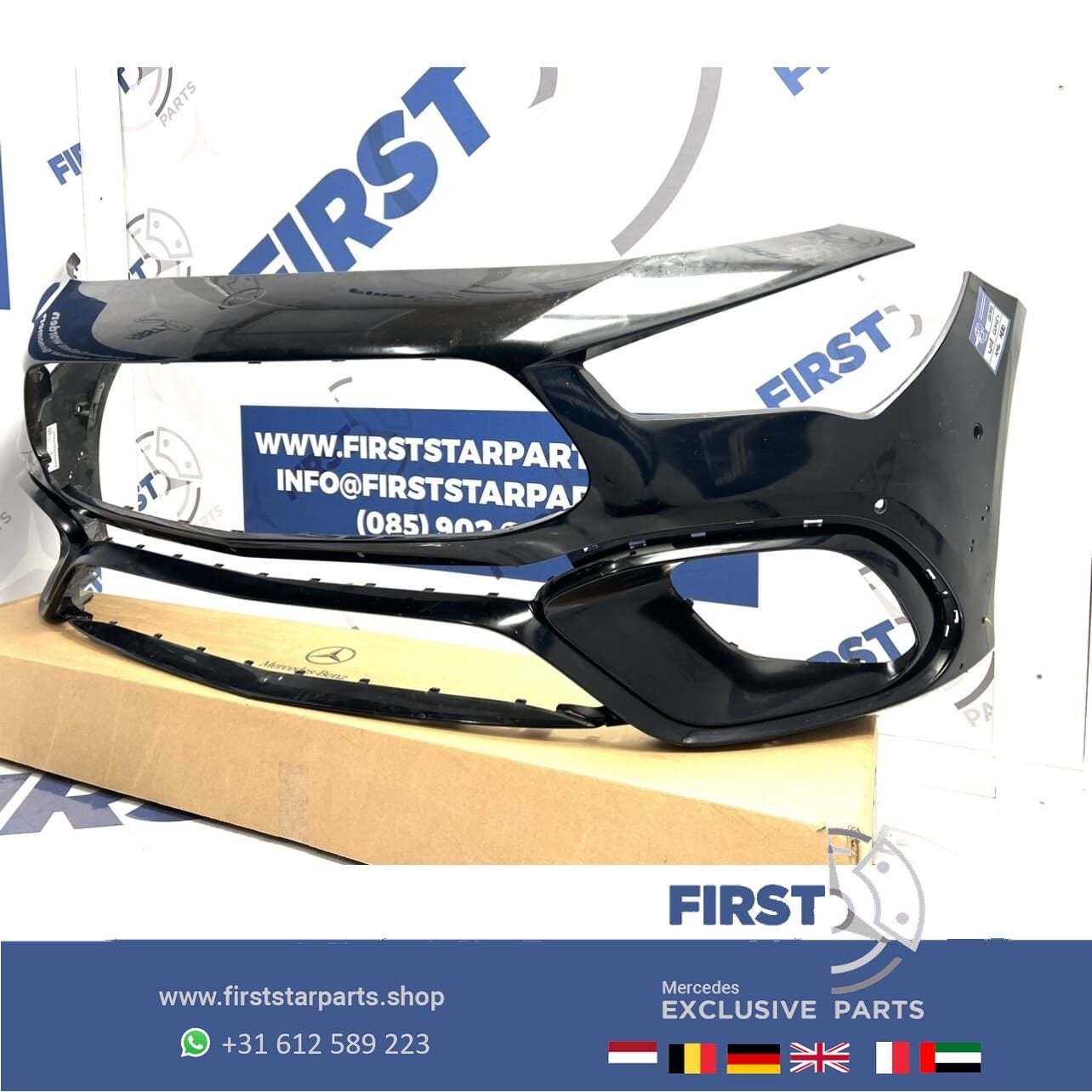W118 CLA 45 BUMPER C118 CLA45 AMG VOORBUMPER A118800002 ZWAR, Auto-onderdelen, Gebruikt, -, Voor, Ophalen of Verzenden
