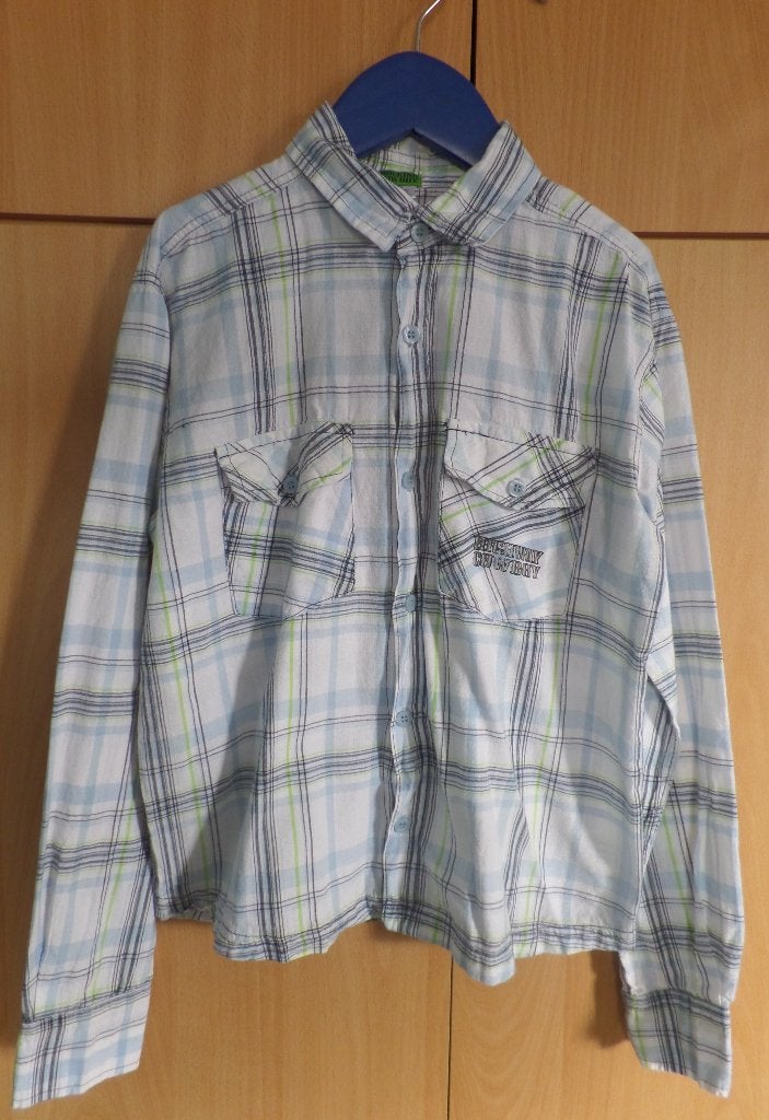 2. Blouse lange mouw 146/152, Ophalen of Verzenden, Zo goed als nieuw, Jongen, Overhemd of Blouse