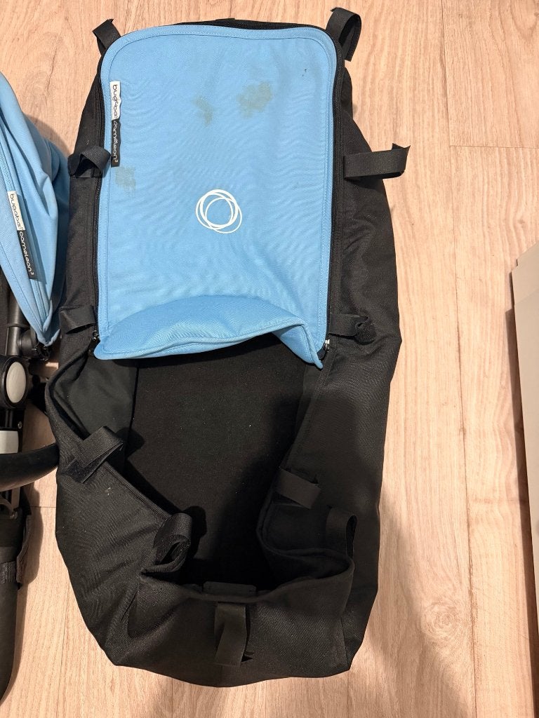 Bugaboo Cameleon 3 lichtblauw met wieg en meerijdplankje, Ophalen, Gebruikt, Combiwagen, Bugaboo