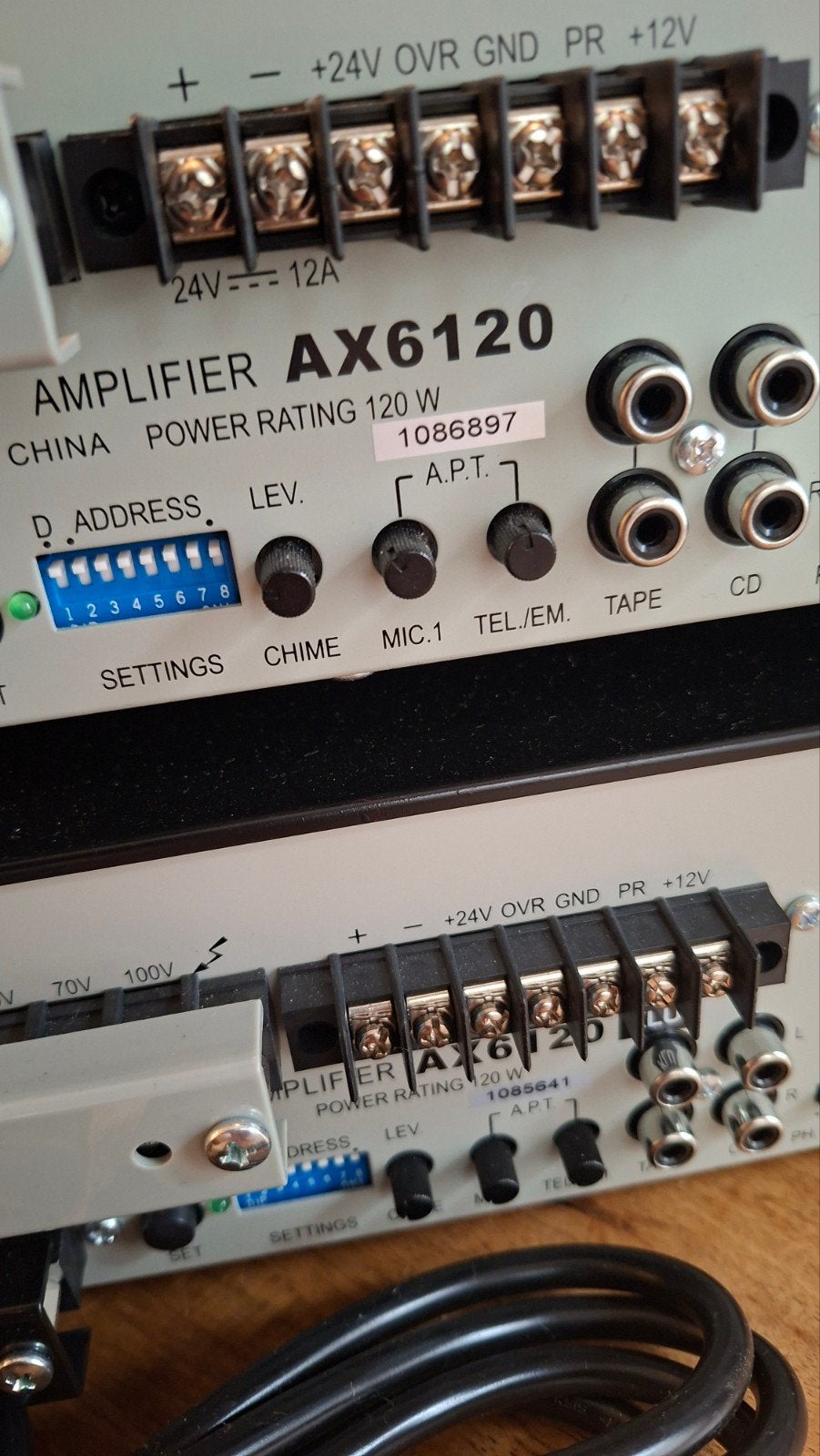 2 stuks Paso AX6120 Geïntegreerde Mixer-Versterker 120W, Ophalen