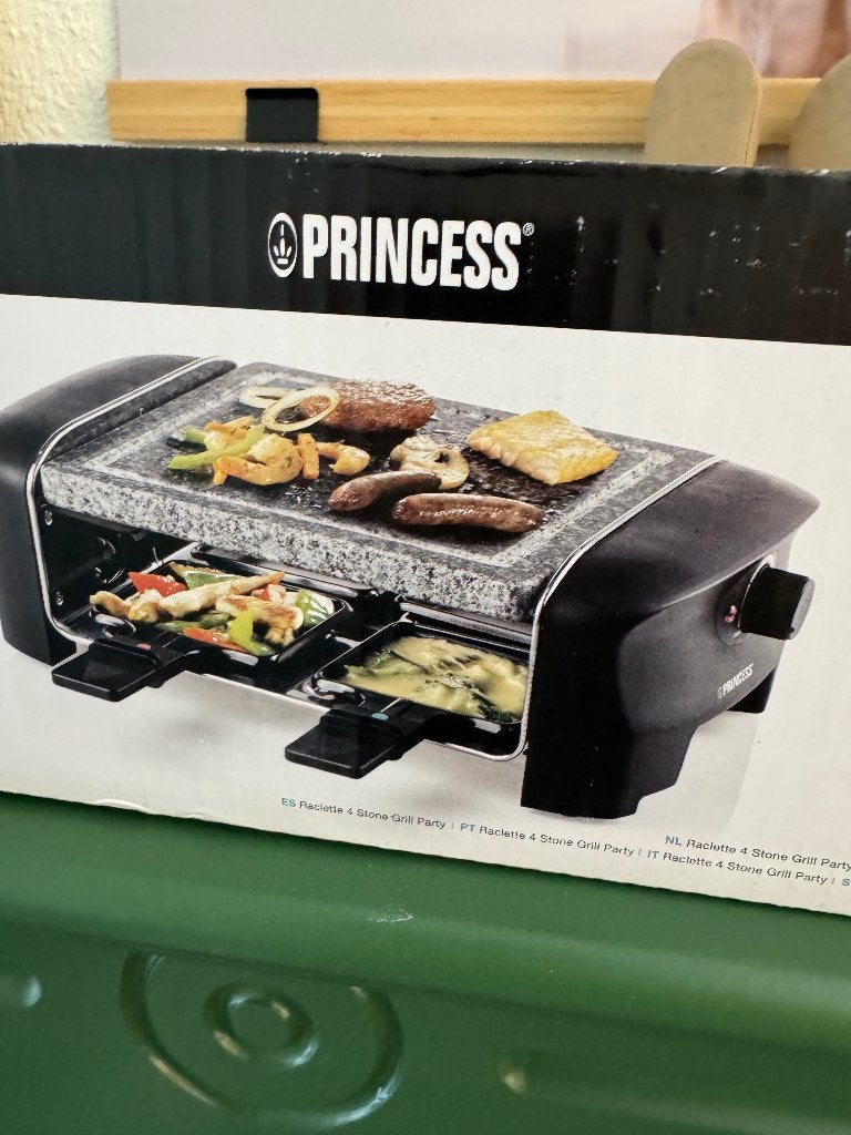 Princess raclette 4 stone grill party, Ophalen, Nieuw, 4 t/m 7 personen