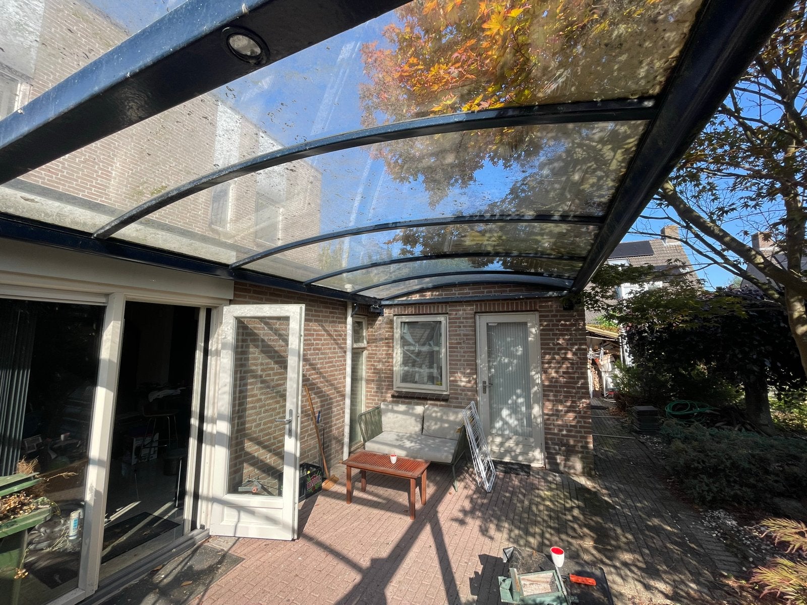 Gebruikte Veranda/Carport Hardglas Platen, Ophalen, Gebruikt, Veranda