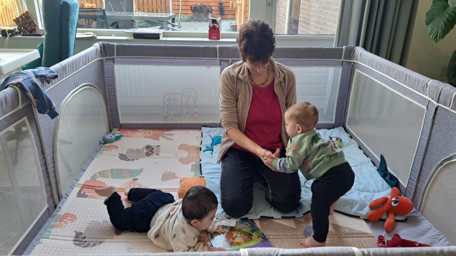 Grote baby box/speelruimte met mat, Kinderen en Baby's, Boxen, Ophalen, Zo goed als nieuw, Rechthoekig