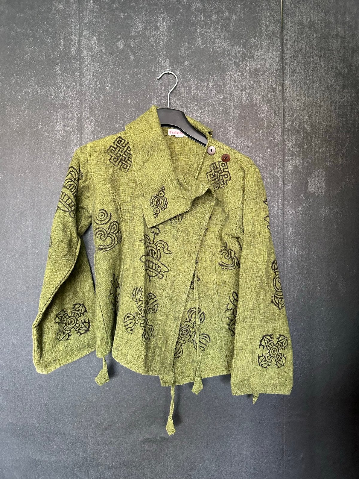 Groen Hippie/Indie Jasje Maat M met Touwtjes en Knoopjes, Maat 38/40 (M), Ophalen of Verzenden, Jasje, Gedragen