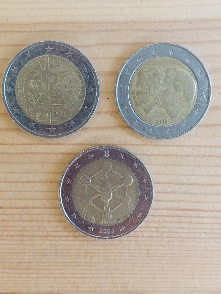 3 Belgische 2 Euro munten, Ophalen of Verzenden, België, 2 euro, Setje