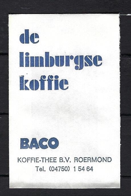 1084 Roermond BACO de Limburgse koffie, Ophalen of Verzenden, Nederland