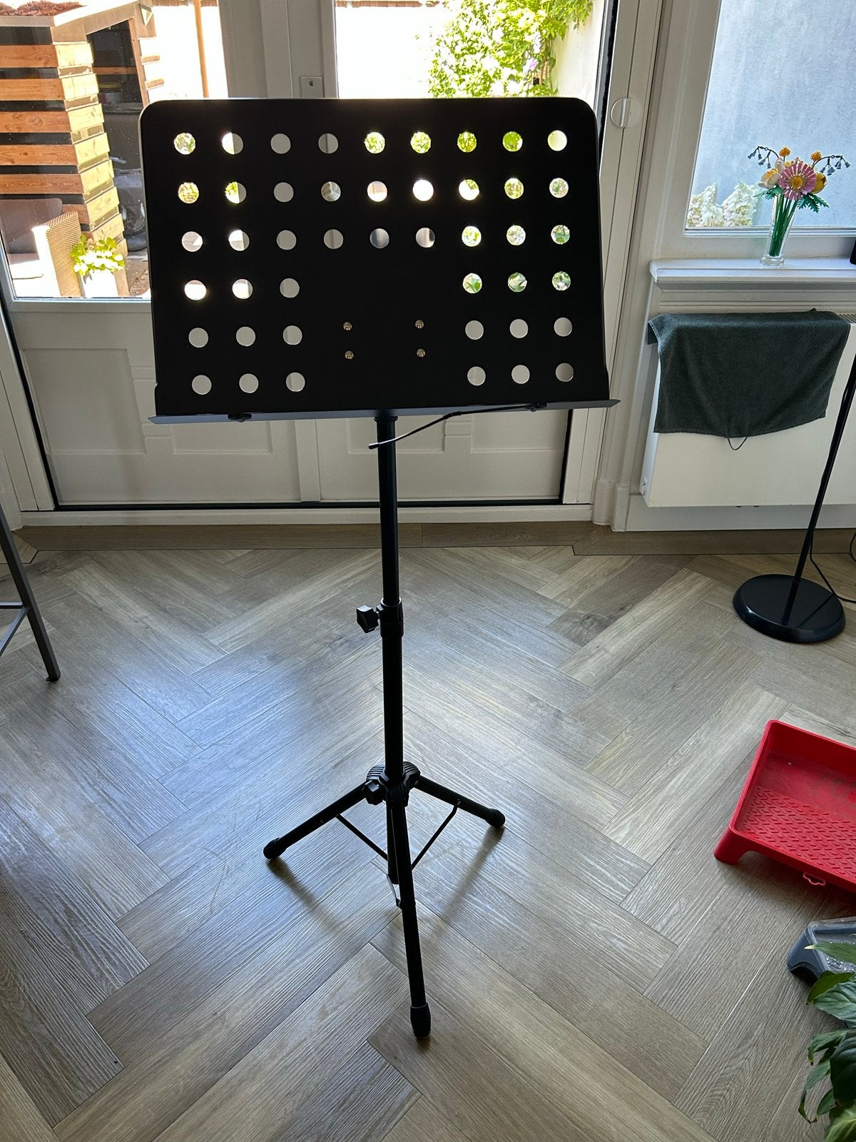 Zwarte muziekstandaard, Muziek en Instrumenten, Standaards, Ophalen, Zo goed als nieuw, Muziekstandaard, Overige instrumenten