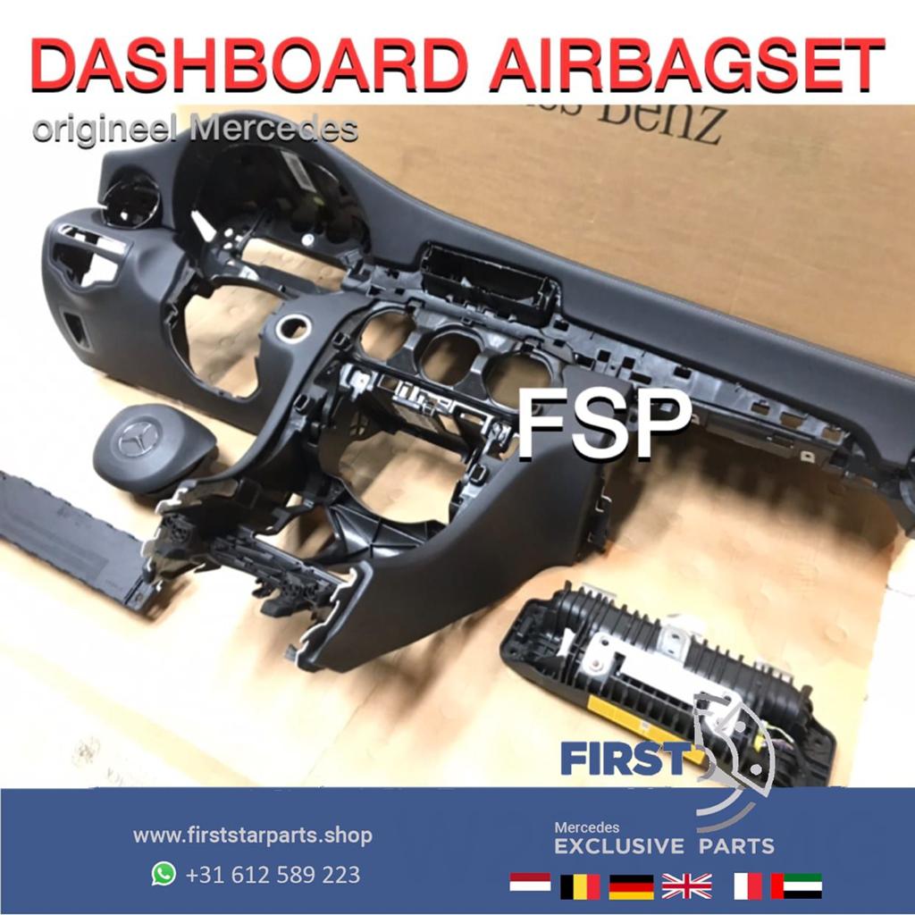 W205 leder dashboard + airbagset origineel Mercedes C Klasse, Gebruikt, -, Ophalen of Verzenden, -