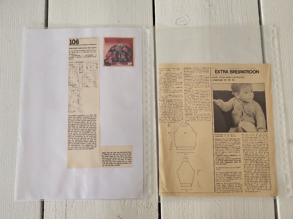Tweemaal patroon babykleding - jasje/hesje, Ophalen of Verzenden, Zo goed als nieuw, Jas