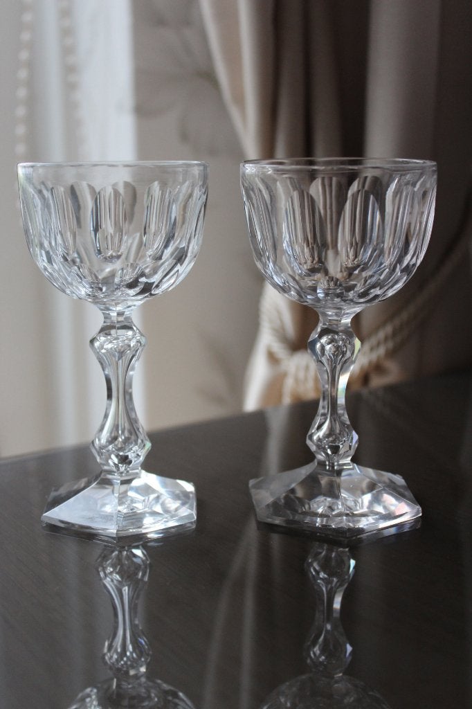 Antieke Val St Lambert sherry glazen set van 4 c 1930, Ophalen of Verzenden
