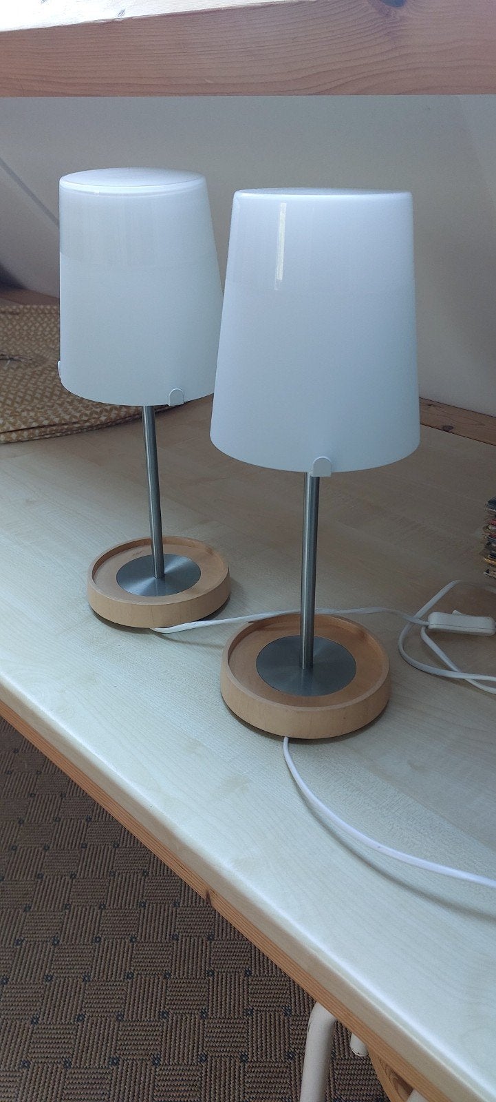 IKEA Basisk tafellampen (type B0404)., Met schakelaar, Wit, Ophalen of Verzenden, Zo goed als nieuw