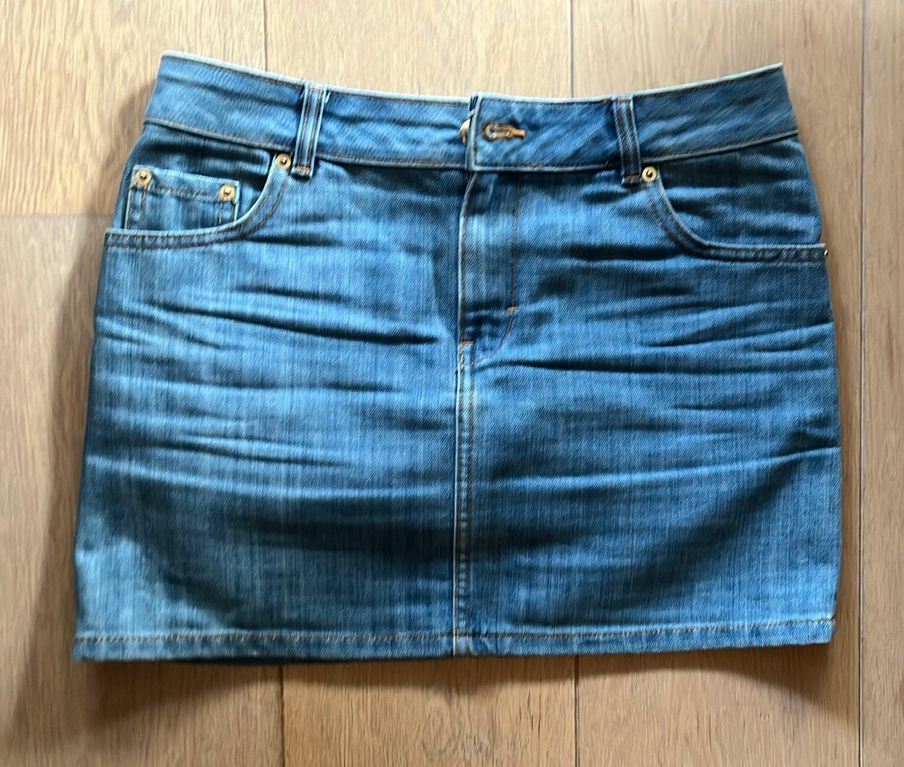 Leuk rokje spijkerstof maat 36 / S van H&M zgan!, Ophalen, Blauw, Zo goed als nieuw, Maat 36 (S)