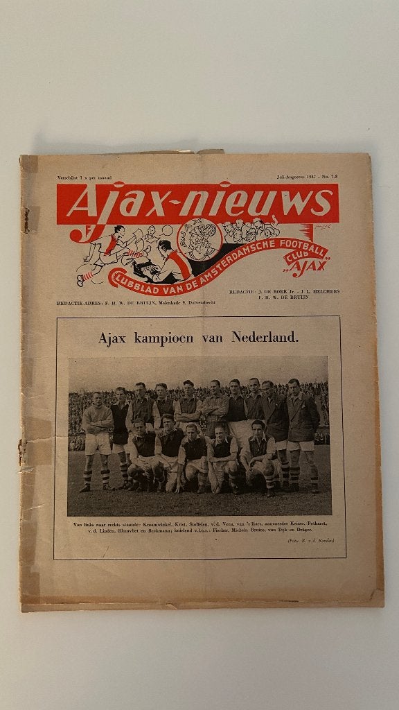 Ajax~Nieuws 1947-1969 [update 02-10], Verzamelen, Ophalen of Verzenden, Gebruikt, Ajax, Boek of Tijdschrift