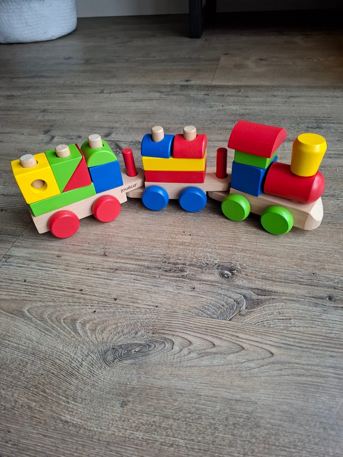 Joueco houten trein, Ophalen of Verzenden, Zo goed als nieuw