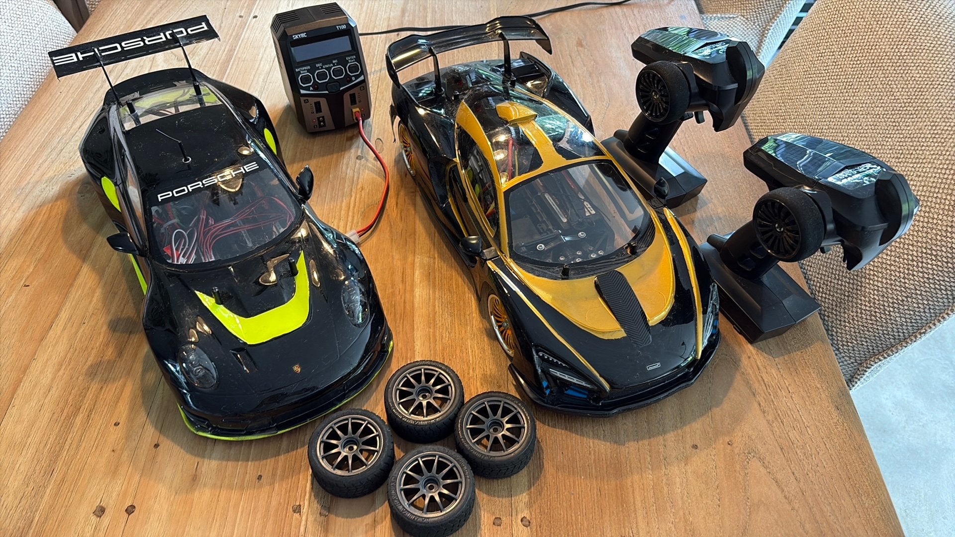 2x tamiya tto1 porsche en mc laren, Hobby en Vrije tijd, Zo goed als nieuw, Auto onroad, RTR (Ready to Run), Ophalen