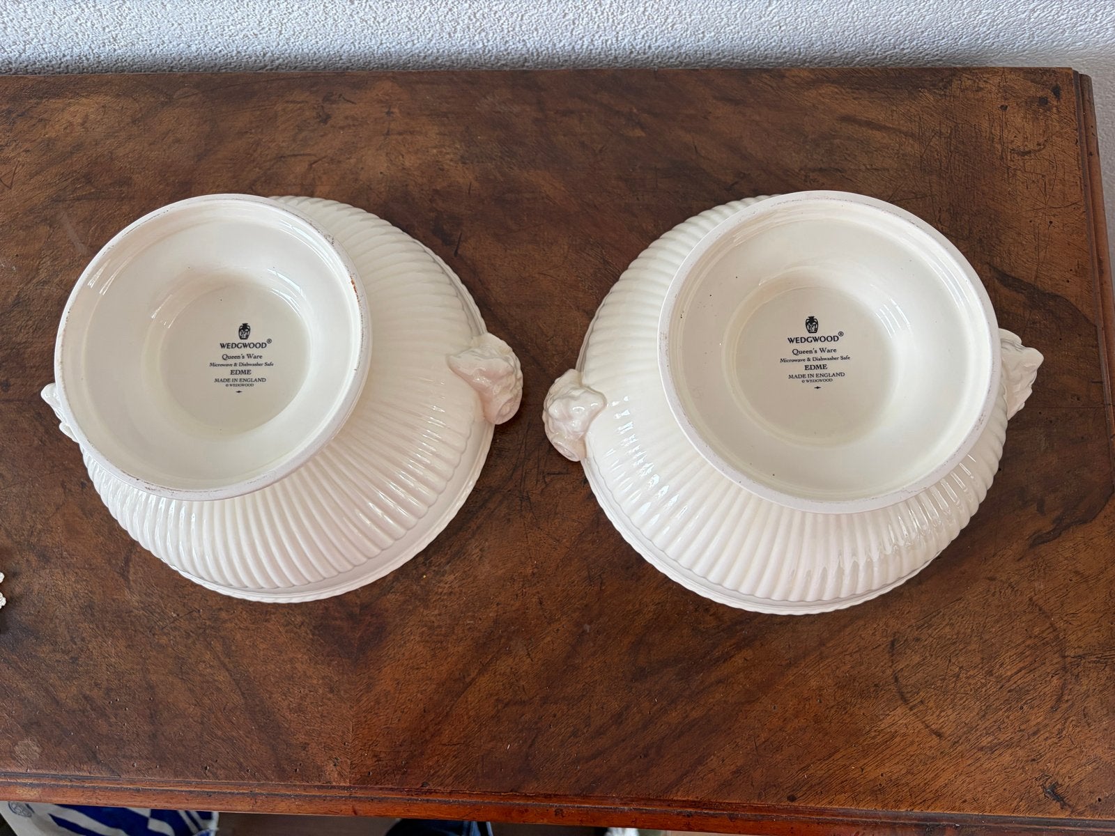 2 Wedgwood Queens Ware Edme ramshoofd kommen, Ophalen of Verzenden
