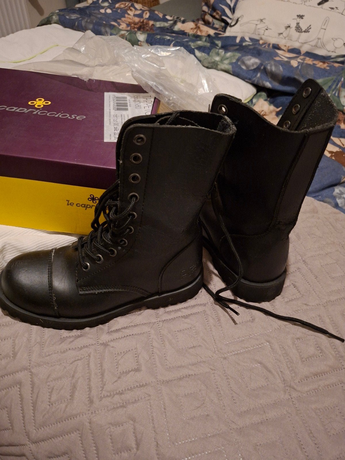 Vintage American Eagle Combat Boots / Goth Grunge Laarzen (M, Ophalen of Verzenden