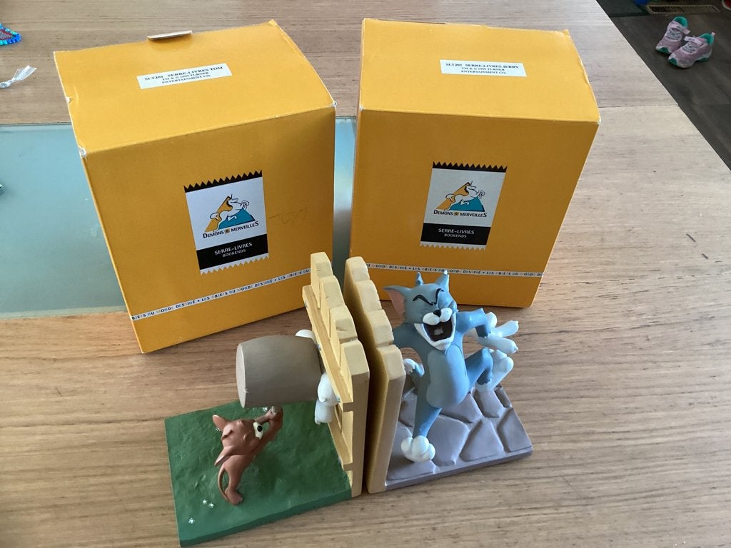 tom en jerry Boeksteunen Demons & Marveilles, Ophalen of Verzenden, Gebruikt