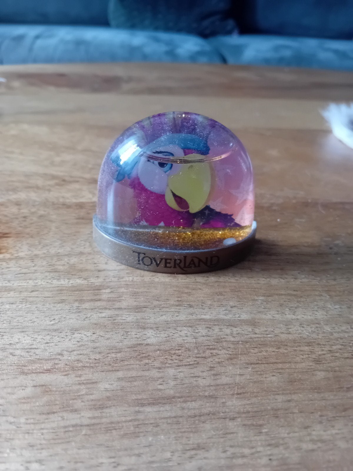 snowglobe papegaai, houder met sneeuw speelgoed Toverland, Ophalen of Verzenden, Jongen of Meisje