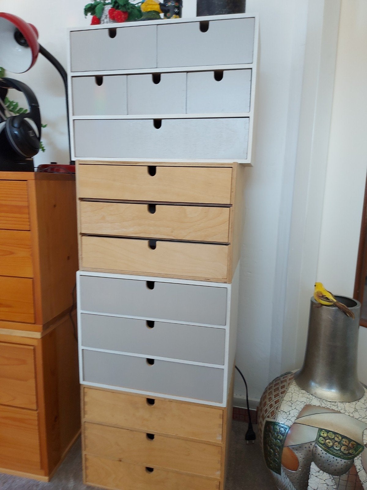 Vintage ladenkastje Moppe A 4 -  LET OP PER STUK, Ophalen, Minder dan 50 cm, 3 of 4 laden, Minder dan 100 cm
