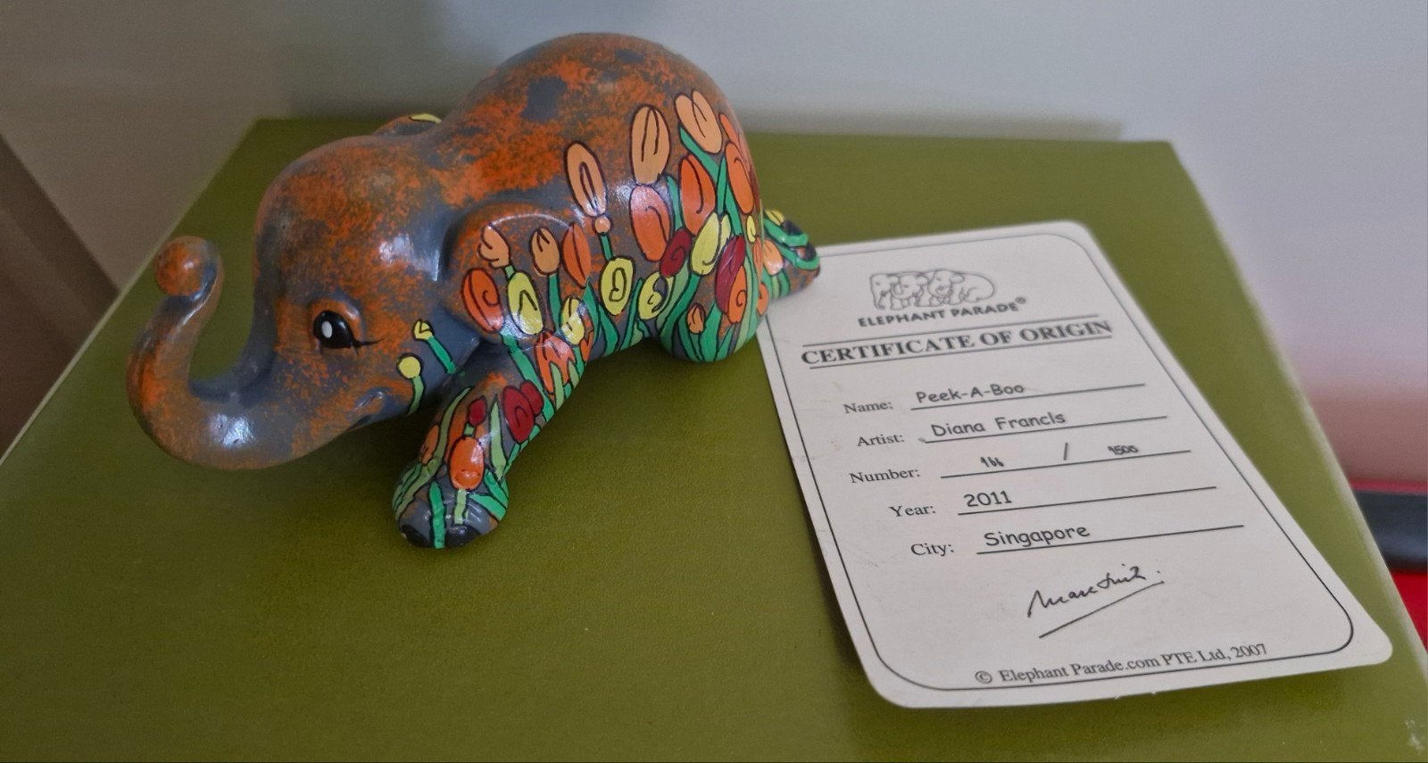Elephant Parade 'Peek-A-Boo' met certificaat - Zeldzaam!, Verzamelen, Ophalen of Verzenden, Nieuw, Dier