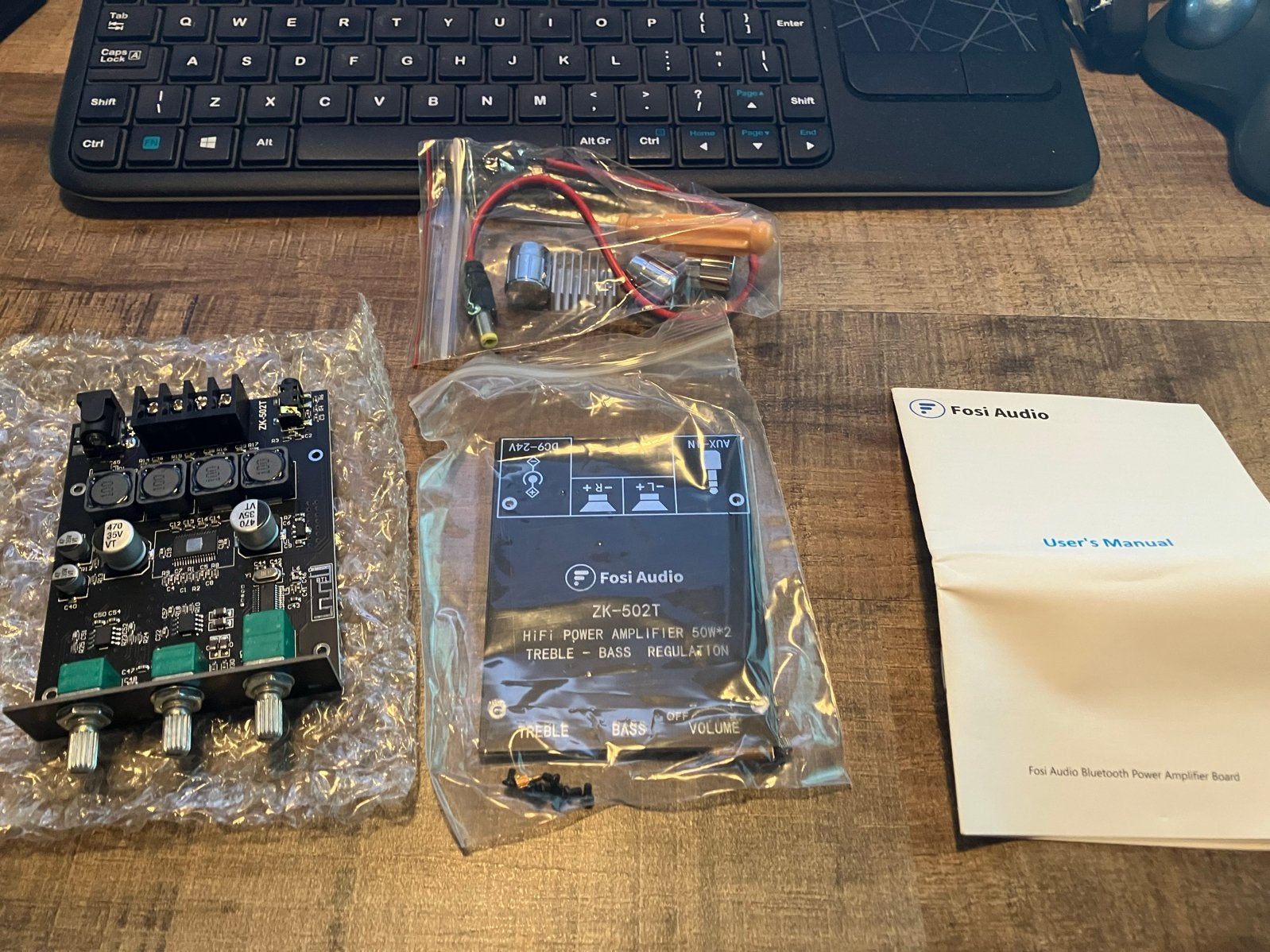Fosi Audio ZK-502T Bluetooth 5.0 Eindversterker Board, Overige merken, Nieuw, Ophalen of Verzenden, 60 tot 120 watt
