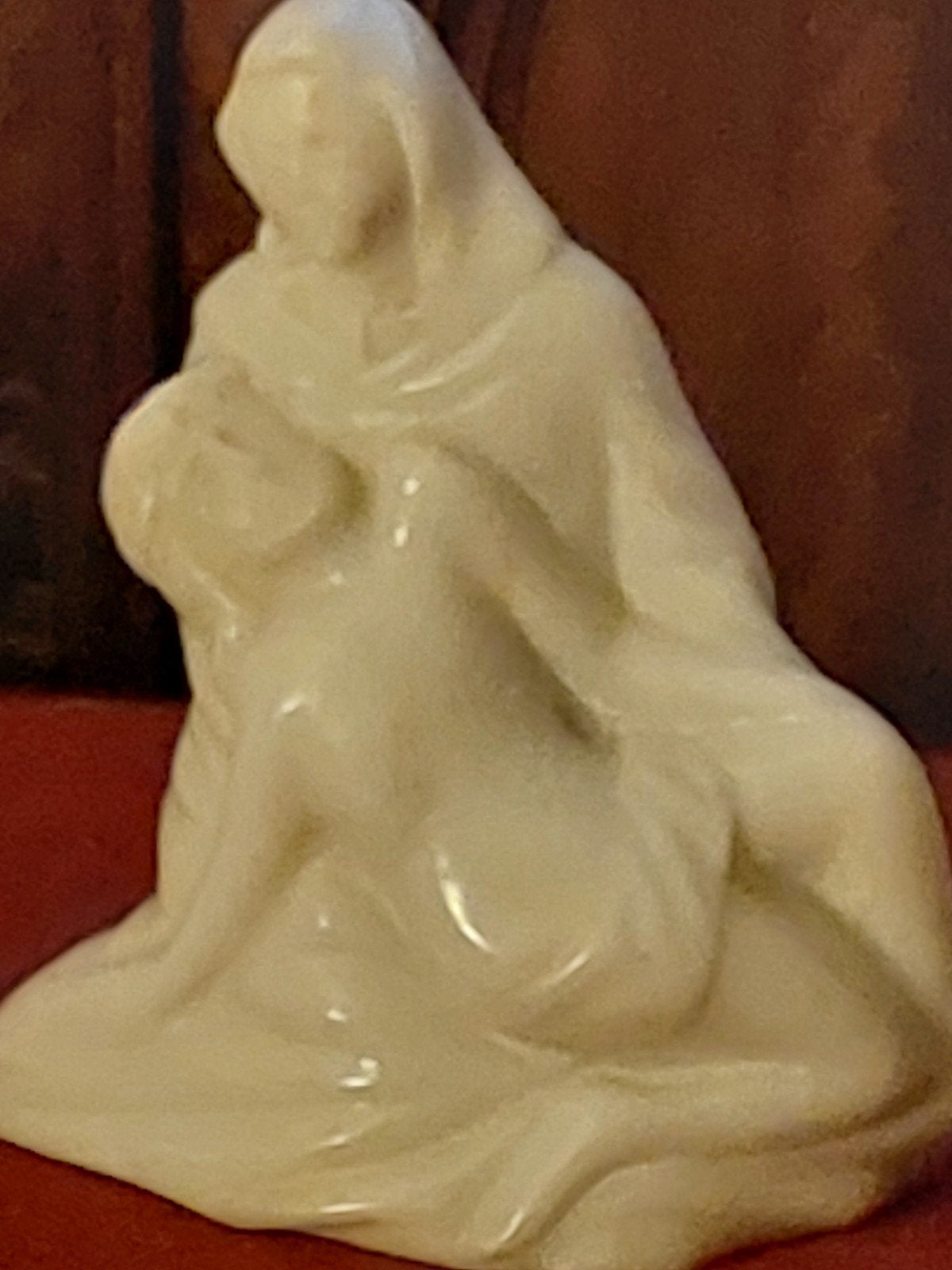 Carara Piëta Beeldje - Religieuze Kunst.Maria,, Antiek en Kunst, Minder dan 20 cm, Ophalen of Verzenden, Handgemaakt, Beeld