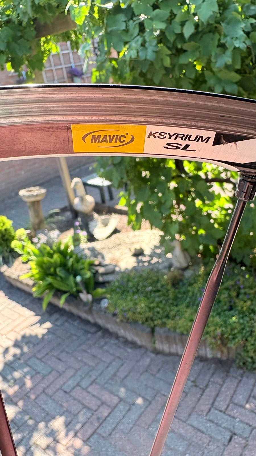 Mavic Ksyrium SL Voorwiel met Carbon Naaf, Gebruikt, Racefiets, Carbon, Ophalen
