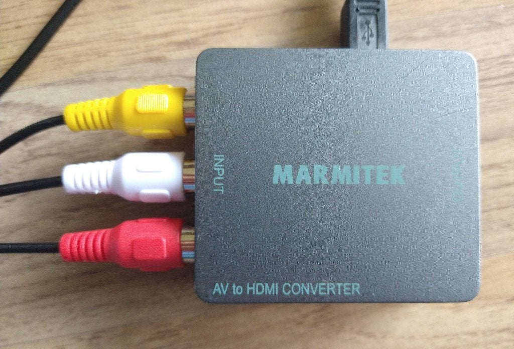 Marmitek AV to HDMI converter AH31 + kabels + lader, Ophalen of Verzenden, Zo goed als nieuw