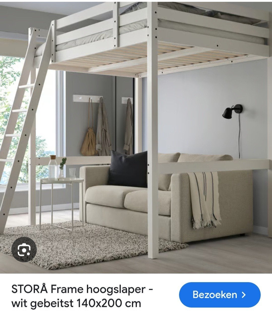 Hoogslaper IKEA type STORA 140X200, Ophalen, Hoogslaper, Tweepersoons, 140 cm