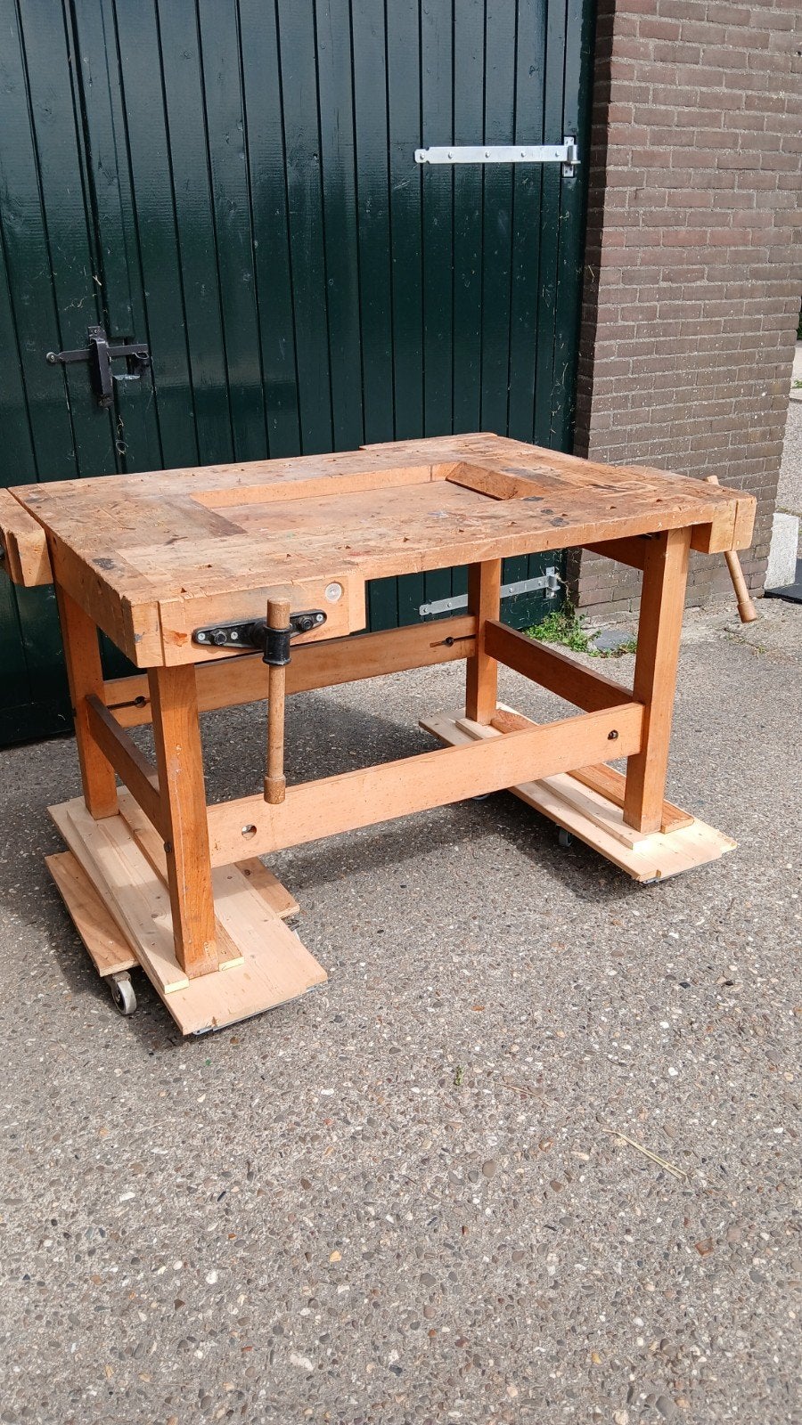 Nooitgedagt Werkbank, Ophalen, Gebruikt, 120 tot 170 cm, Bankschroef