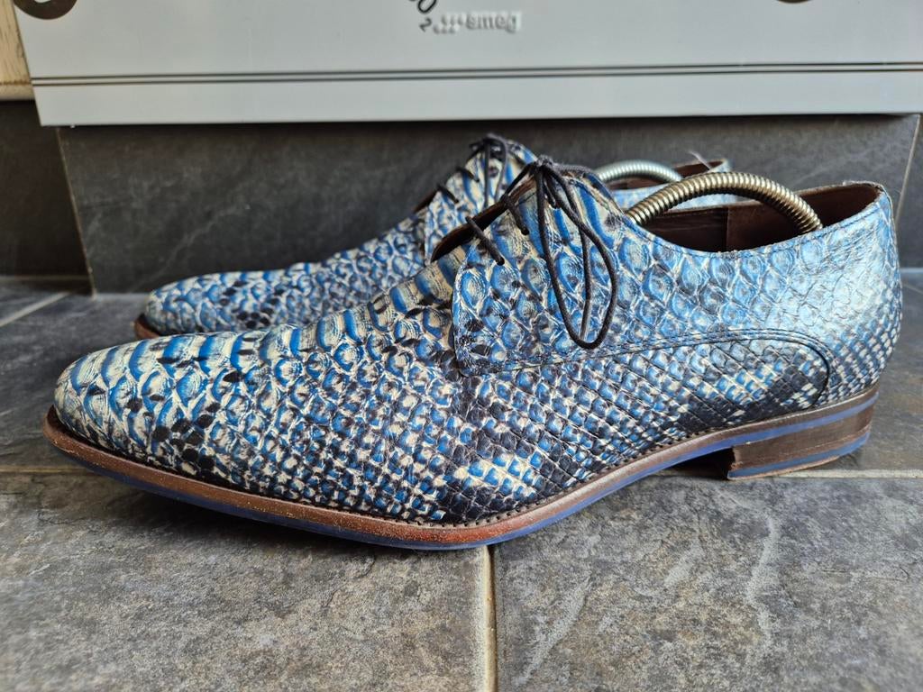 Floris van Bommel herenschoenen maat 46 / 11 nieuwstaat, Blauw, Floris van Bommel, Ophalen of Verzenden, Zo goed als nieuw