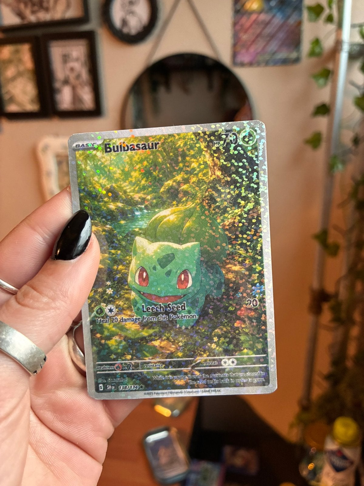 FAN ART BulbasauR custom card, Ophalen of Verzenden, Nieuw, Losse kaart, Foil