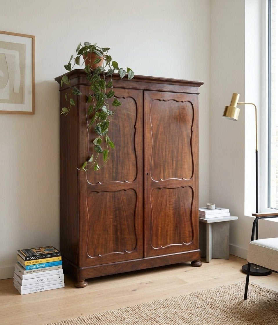 ⚠️OPRUIMING Antieke Biedermeier meidenkast vintage hangkast, Verzenden