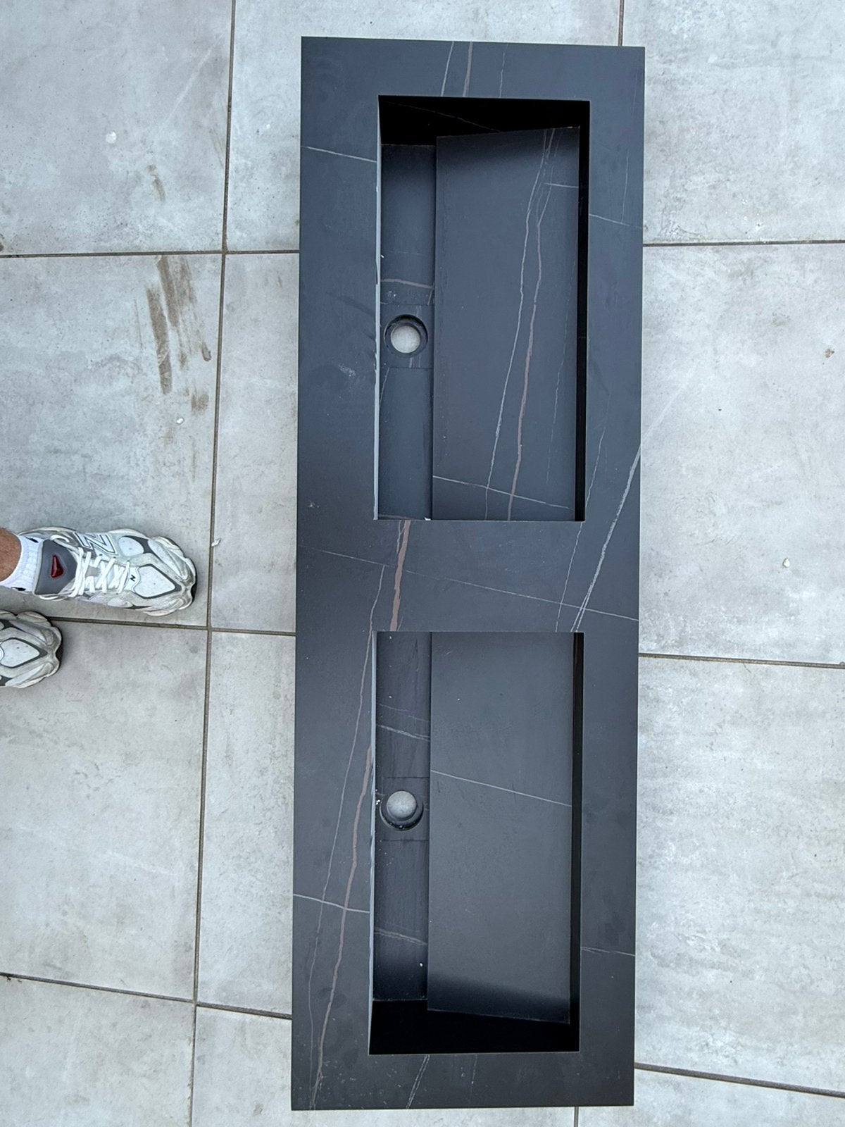 Marmer Wastafel, Ophalen, 100 tot 150 cm, Zo goed als nieuw, Minder dan 100 cm