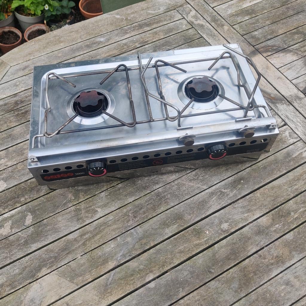 Origo 3000 spiritus kooktoestel met set pannenhouders, Ophalen of Verzenden, Gebruikt, Kombuis en Sanitair, Zeilboot of Motorboot