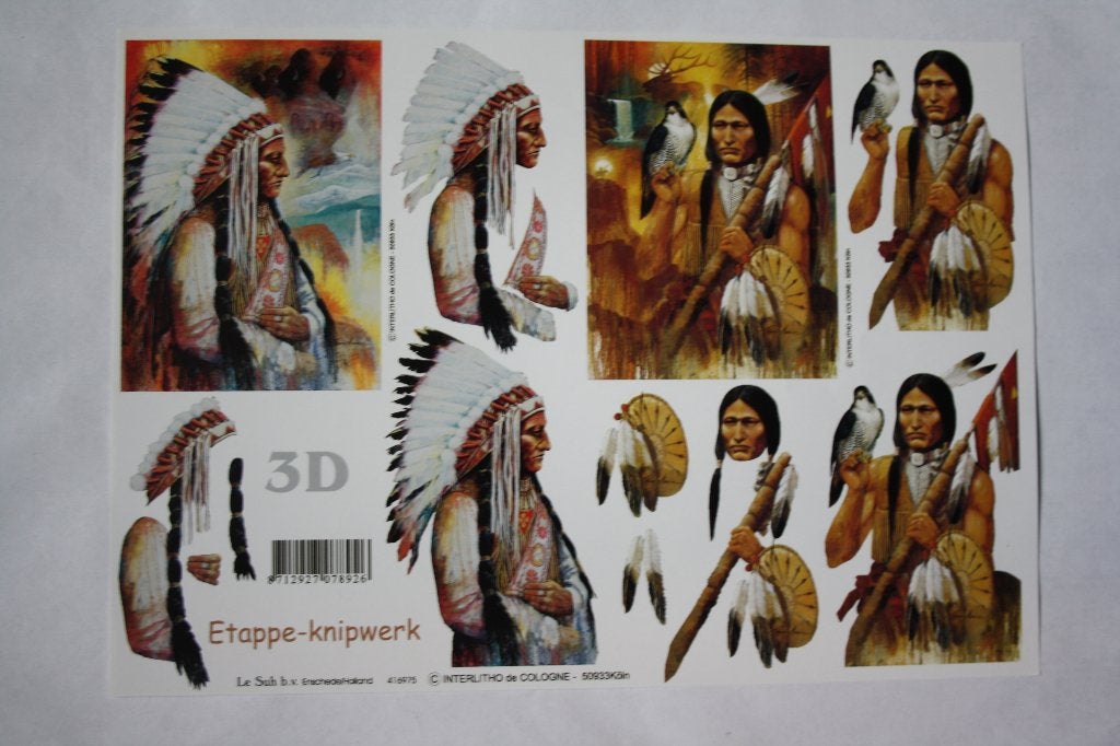 Knipvel 3D etappeknipwerk indianen 9105, Ophalen of Verzenden, Nieuw, Kind, Knipvel