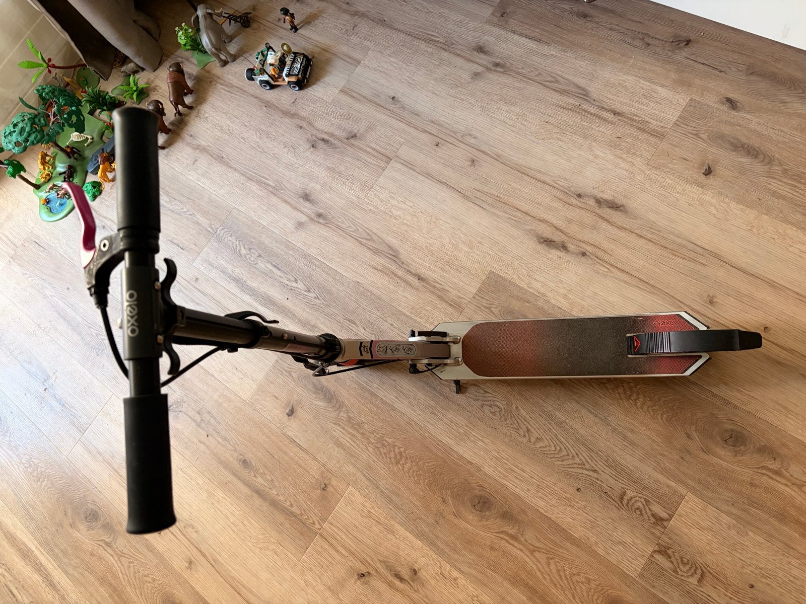 Opvouwbare Oxelo step met handrem en standaard, Ophalen, Gebruikt, Gewone step