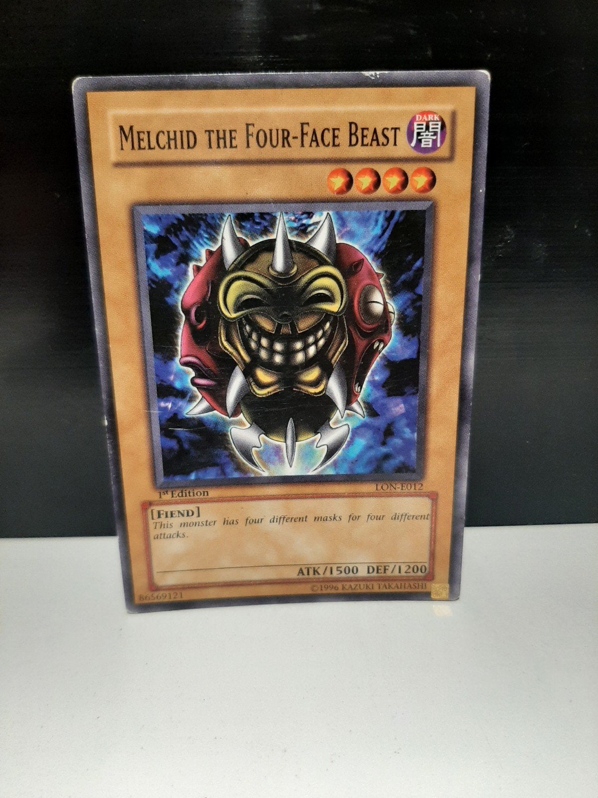 Melchid the Four-Face Beast - 1st Edition Yu-Gi-Oh! Kaart, Ophalen of Verzenden, Gebruikt, Losse kaart, Foil