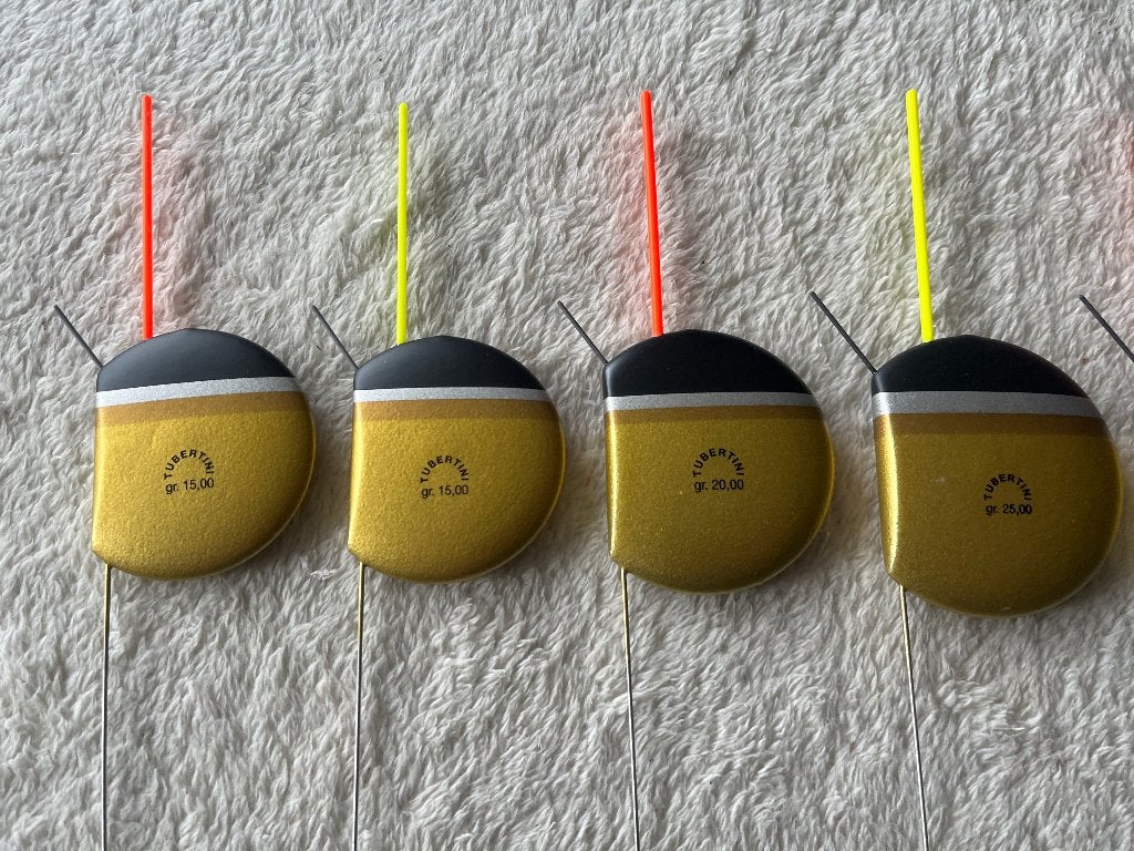 adv 74 / NIEUW serie 6 vlag dobbers TUBERTINI, Watersport en Boten, Hengelsport | Witvissen, Ophalen of Verzenden, Nieuw, Dobber of Lood