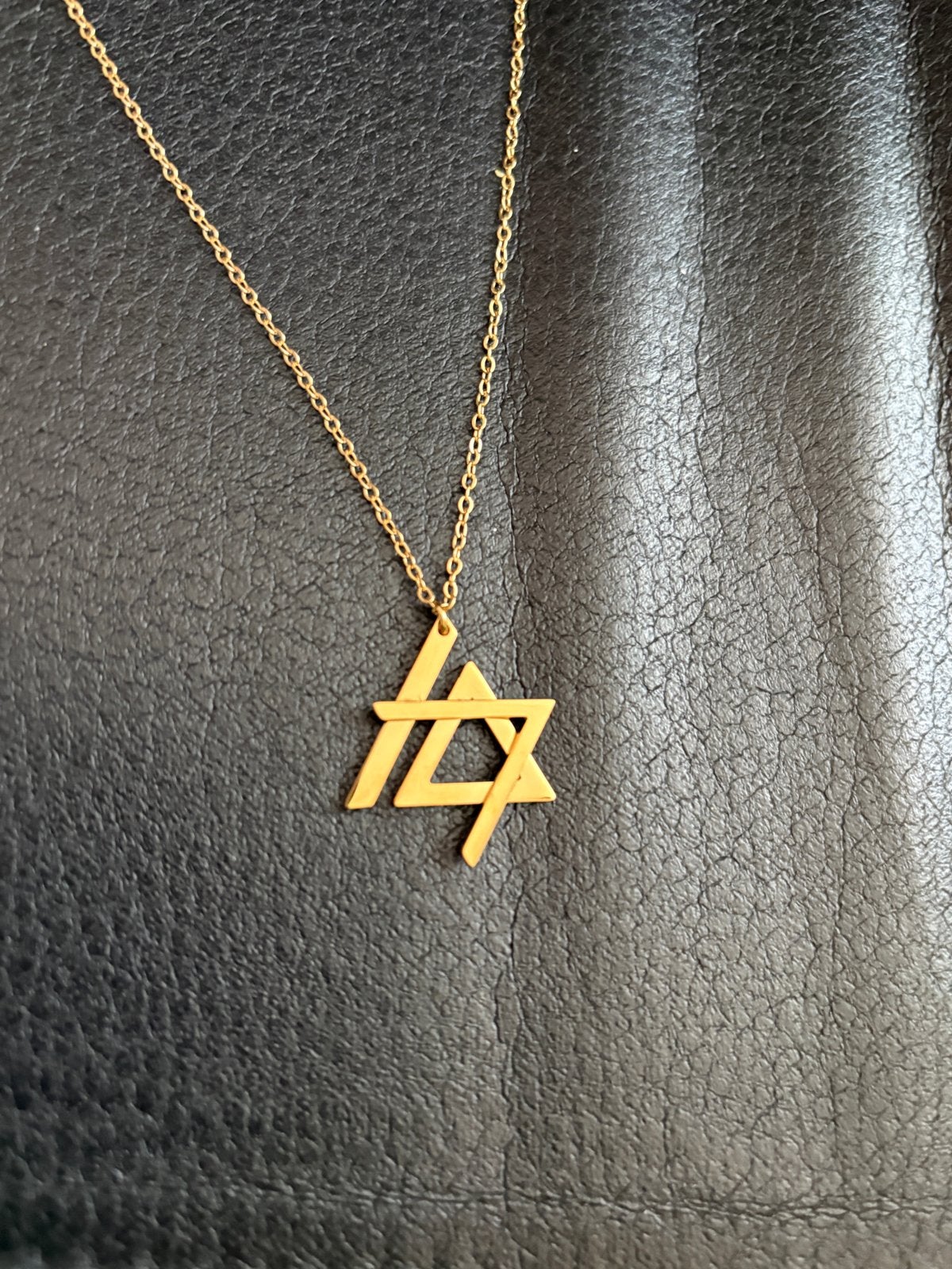 Chai Magen David 7 Okt herdenking hanger ketting RVS goudkl., Nieuw, Ophalen of Verzenden, Goud, Overige materialen