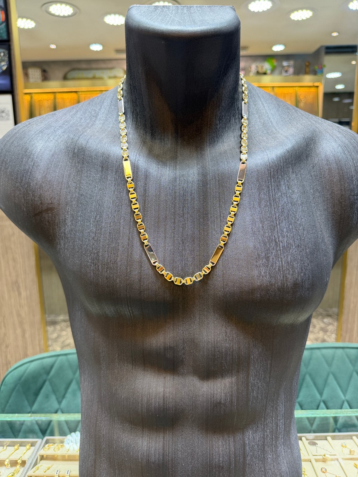 14KT Goud - 31.1 Gram - Ketting -PLATTE MAGNUM -Herenketting, Ophalen, Nieuw, Goud