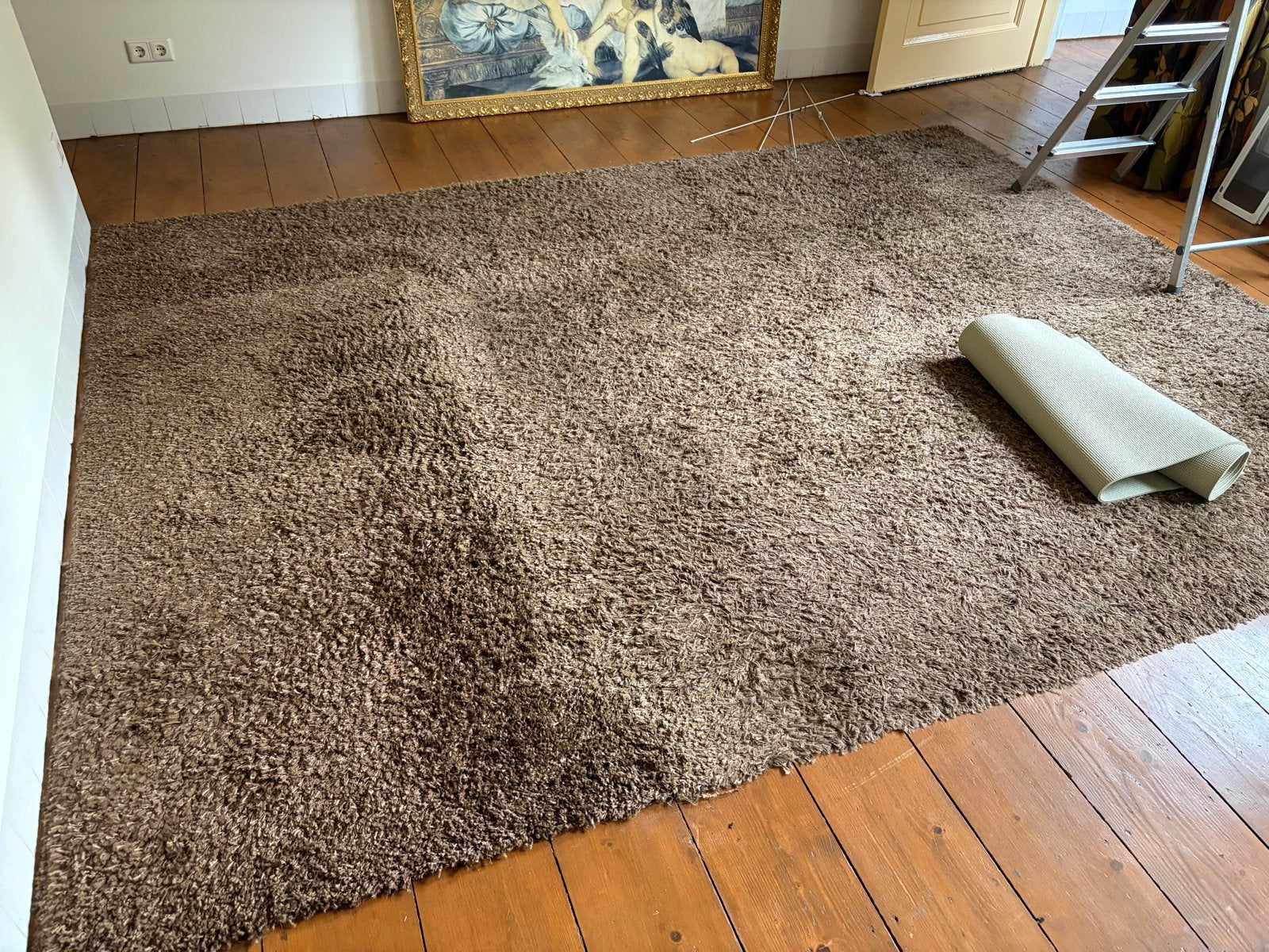 Bruin vloerkleed 250 x 320 cm, Gebruikt, Bruin, Ophalen of Verzenden, 200 cm of meer