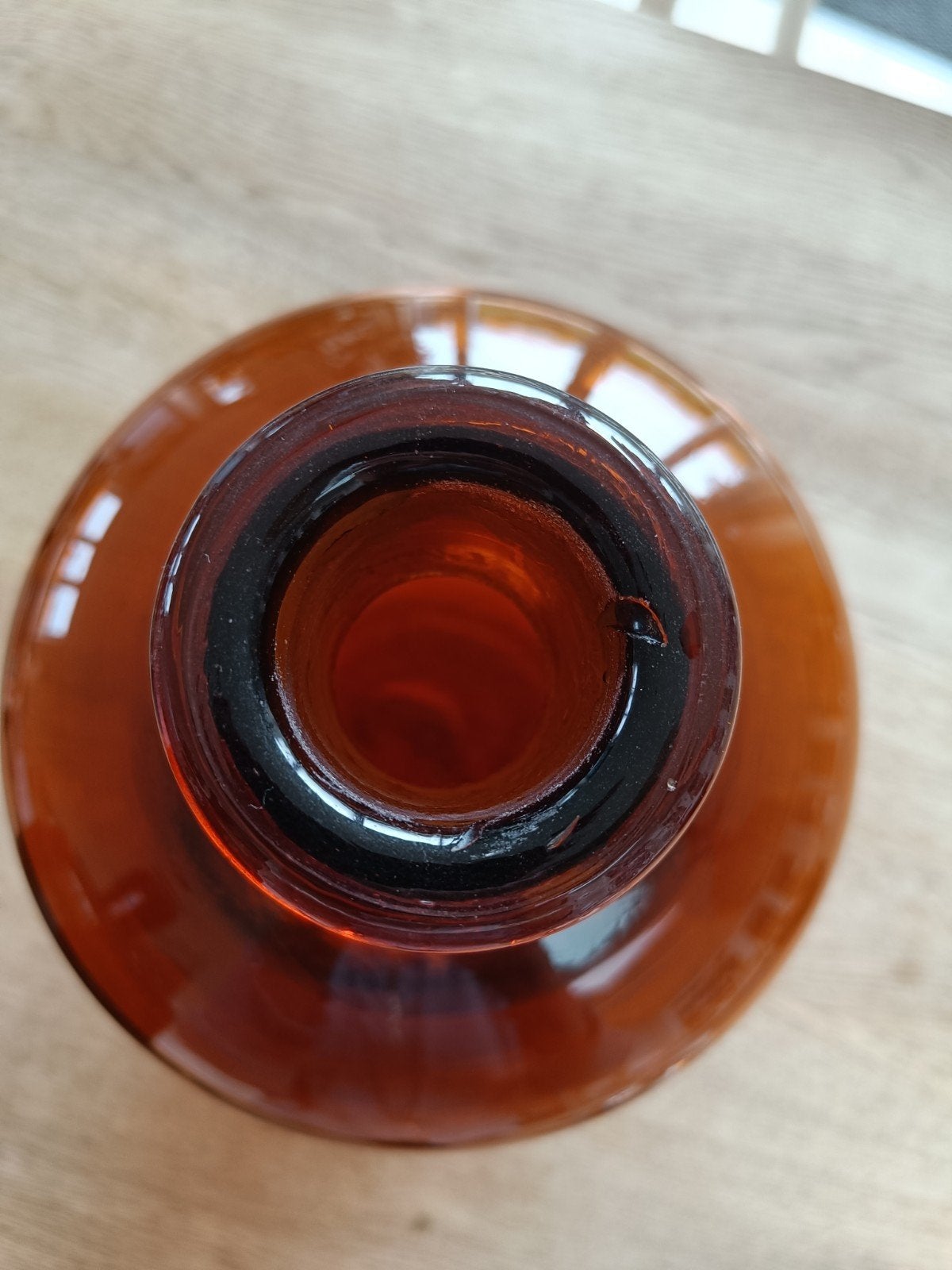 Grote antieke apothekersfles, bruin glas - TU Eindhoven, Ophalen